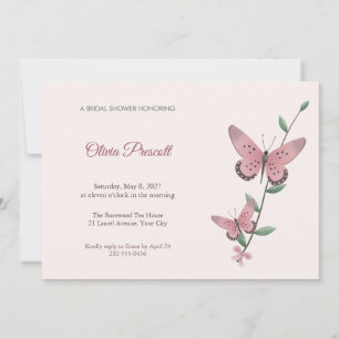 Acraea Butterfly Bridal Shower Invitation