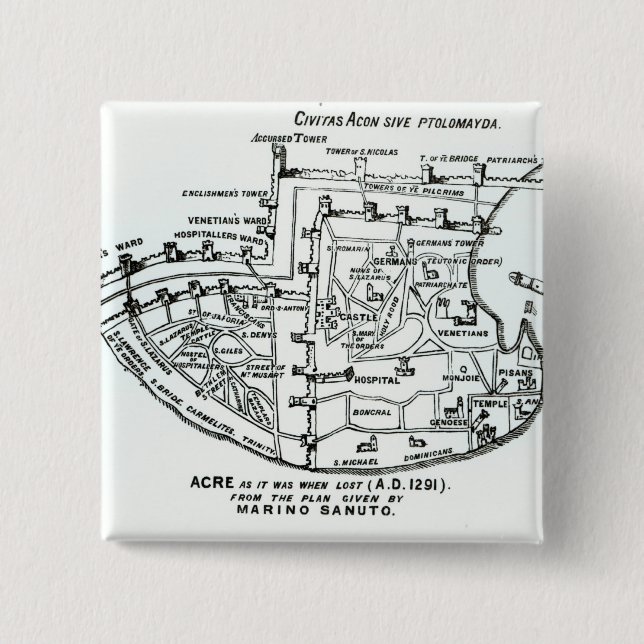 Acre as it was when lost 15 cm square badge (Front)