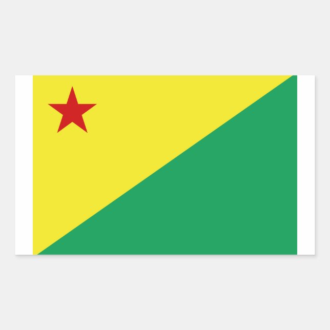 Acre flag Brazil region province symbol Rectangular Sticker (Front)
