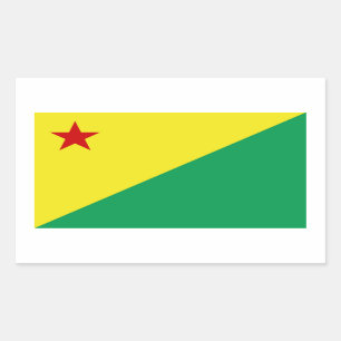 Acre flag Brazil region province symbol Rectangular Sticker
