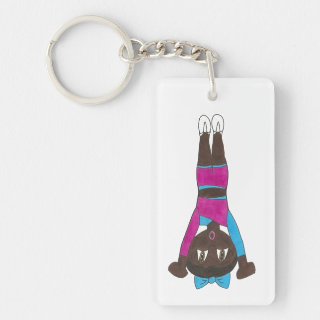 Acro Acrobatics Gymnast Tumbling Acrobat Dance Key Ring (Front)