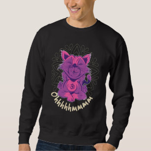 Acro Vinyasa Hatha Yoga Cat Meditation Mandala Sweatshirt