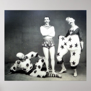 Acrobat and Clowns Poster