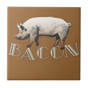 Acrobat BACON Pig Ceramic Tile