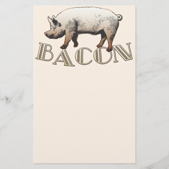 Acrobat BACON Pig Stationery (Front)