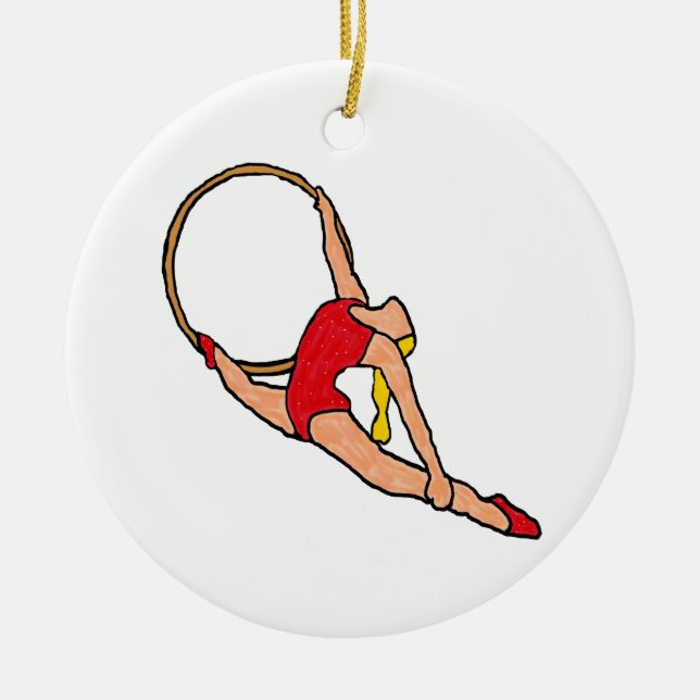 Acrobat Ceramic Ornament (Front)