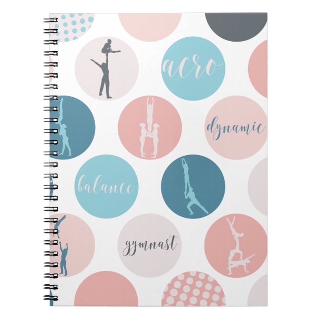 Acrobatic Gymnastics Bubble Notebook (Front)