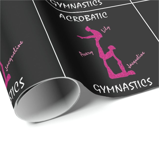 Acrobatic Gymnastics Gift Wrapping Paper (Roll Corner)