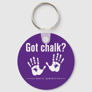 Acrobatic Gymnastics Got Chalk Button Key Ring