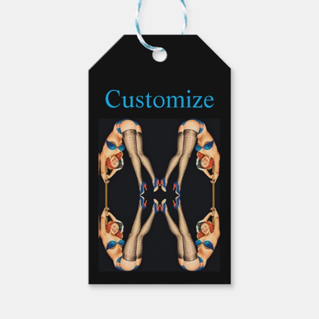 Acrobatic Vintage Pinups Thunder_Cove Gift Tags (Front)