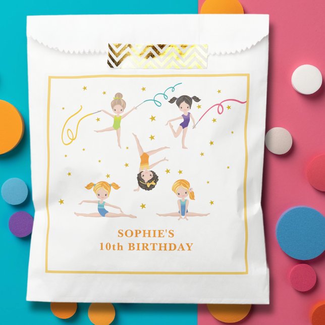Acrobatics and gymnastics  birthday kids  favour bag (Creator Uploaded)