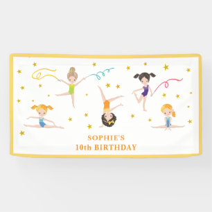 Acrobatics fun birthday kids  banner