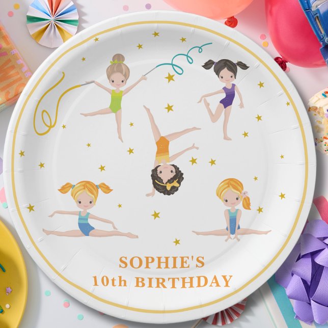 Acrobatics fun birthday kids  paper plate (Creator Uploaded)