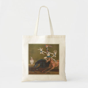 Acrobats On Horseback. Tote Bag