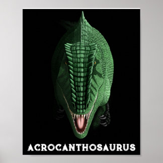 Acrocanthosaurus Dinosaur Wall Poster (Semi-Gloss)