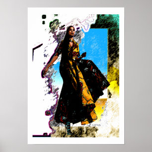 Acrocentric Fashion Illustration Poster
