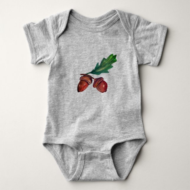 Acrons Drawing  Baby Jersey Bodysuit (Front)