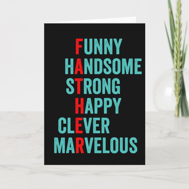 Acronym Fathers Day Card (Front)