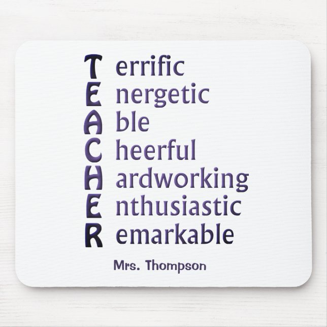 Acronym for Teachers Mouse Pad (Front)