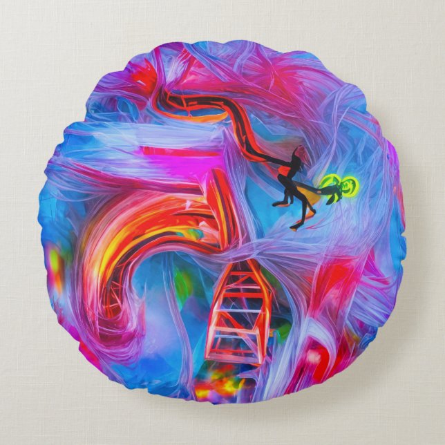 Acrophobia  round cushion (Front)