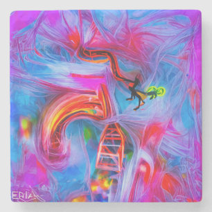 Acrophobia stone coaster