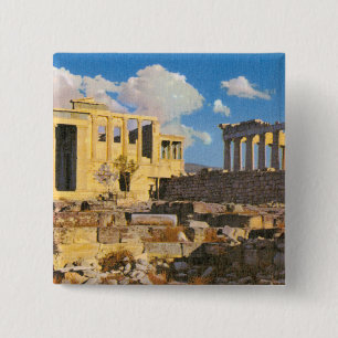 Acropolis 15 Cm Square Badge