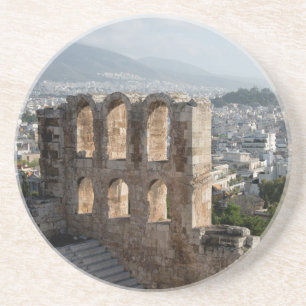 Acropolis Ancient ruins overlooking Athens Coaster