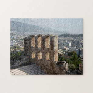 Acropolis Ancient ruins overlooking Athens Jigsaw Puzzle