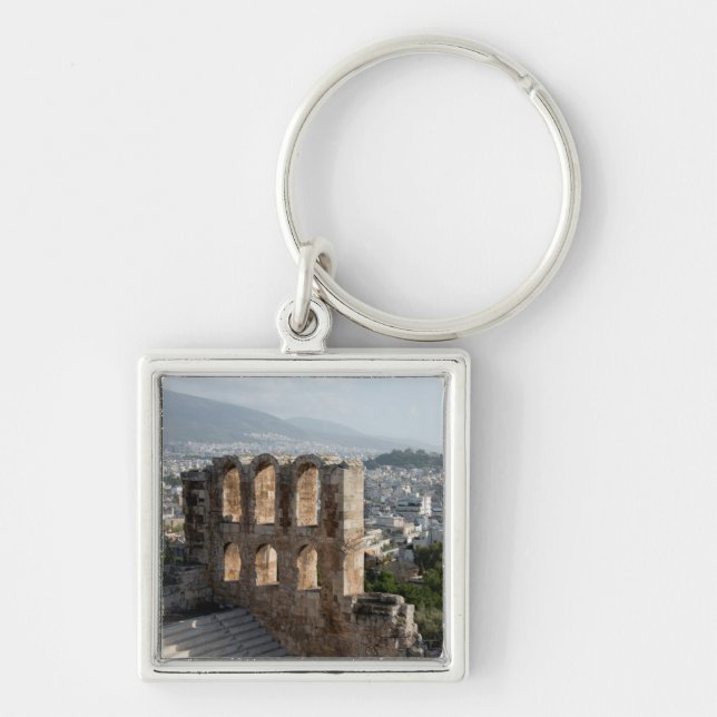 Acropolis Ancient ruins overlooking Athens Key Ring (Front)