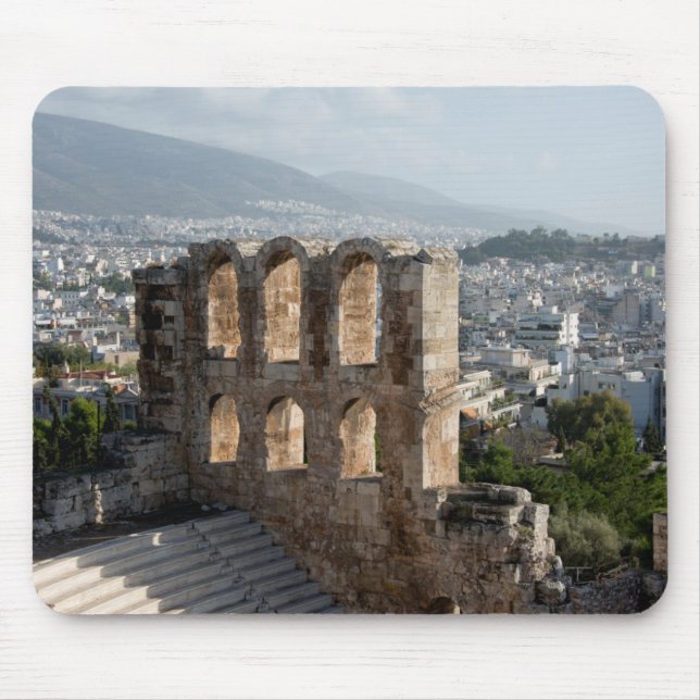Acropolis Ancient ruins overlooking Athens Mouse Pad (Front)
