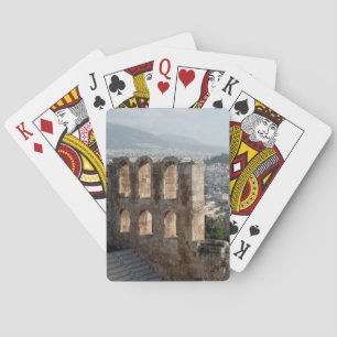 Acropolis Ancient ruins overlooking Athens Playing Cards