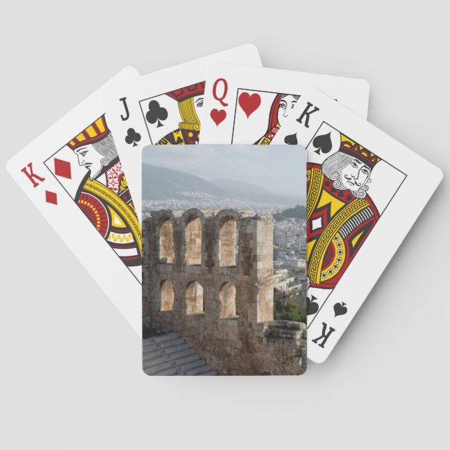 Acropolis Ancient ruins overlooking Athens Playing Cards (Back)