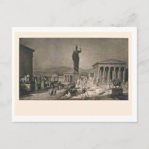 Acropolis, Athens, artists impression c. 1900 Postcard