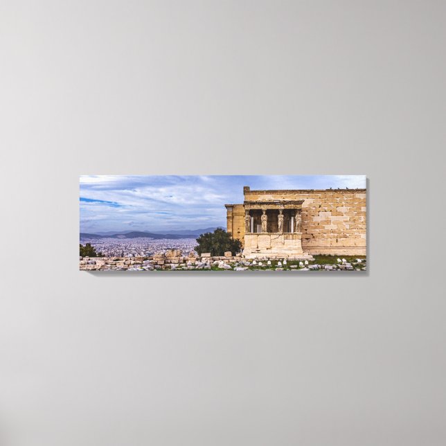 Acropolis Athens – Dramatic Cloudy Sky Canvas Print (Front)