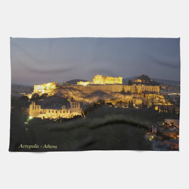 Acropolis - Athens Tea Towel (Horizontal)
