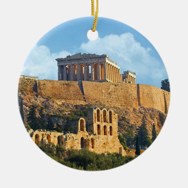 Acropolis Ceramic Ornament (Front)