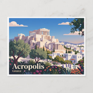 Acropolis of Athens Greece Postcard