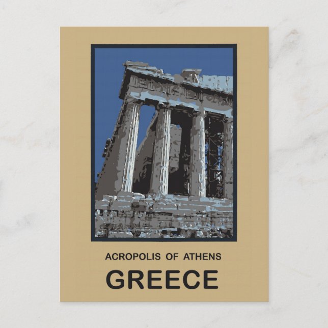 Acropolis of Athens Greece Postcard (Front)