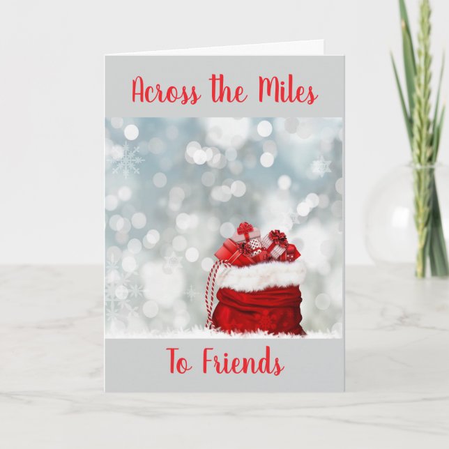 ACROSS MILES TO "FRIENDS" CHRISTMAS HOLIDAY CARD (Front)