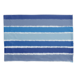 Across The Lines In Blues Pillowcase