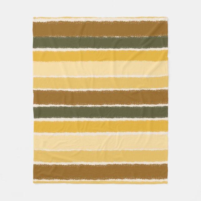 Across The Lines | Warm Earthy Fleece Blanket (Front)