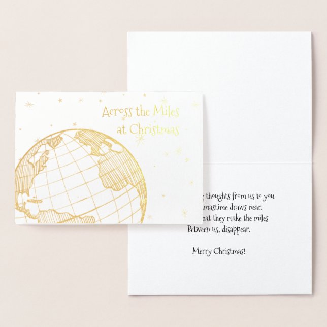 Across the Miles at Christmas Foil Card (Display)
