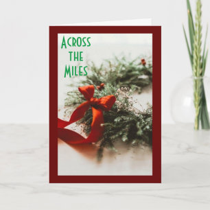 *ACROSS THE MILES* AT CHRISTMAS WISH YOU HAPPINESS HOLIDAY CARD