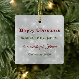 Across the Miles Christmas 2020 Friend Ceramic Ornament