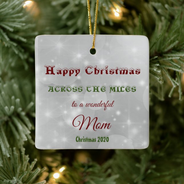 Across the Miles Christmas 2020 Mum Ceramic Ornament (Tree)