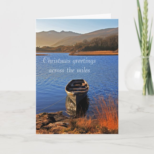 Across the Miles Christmas Greetings Holiday Card (Front)