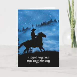 Across the Miles Country Western Cowboy and Horse  Card