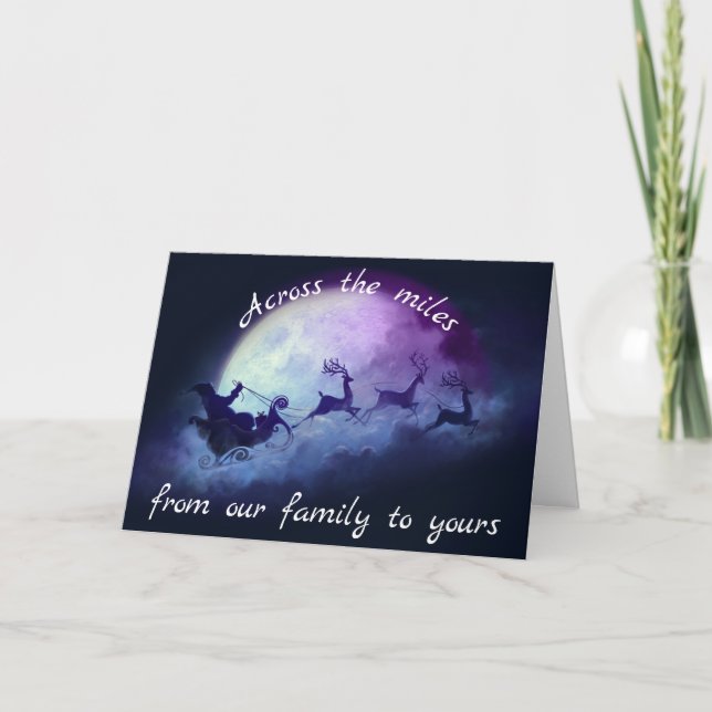 Across the miles Magical Christmas Holiday Card (Front)