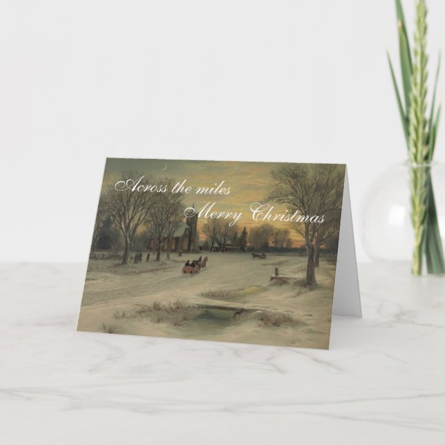 Across the Miles Vintage Christmas Card (Front)