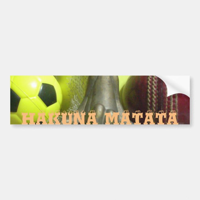 Across the Pitch & Crease: Football Cricket Blend Bumper Sticker (Front)